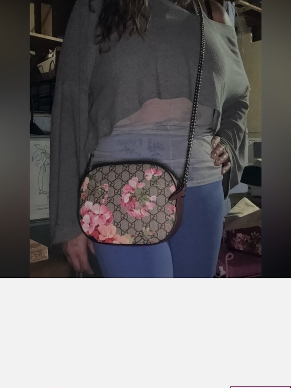 24 Hour Sale Gucci Pink Floral GG Supreme Crossbody Bag - Picture 10 of 11